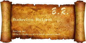 Budovics Roland névjegykártya